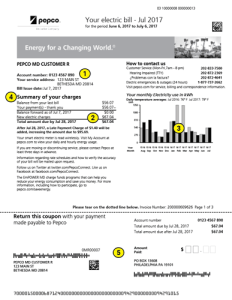 pepco energy bill example